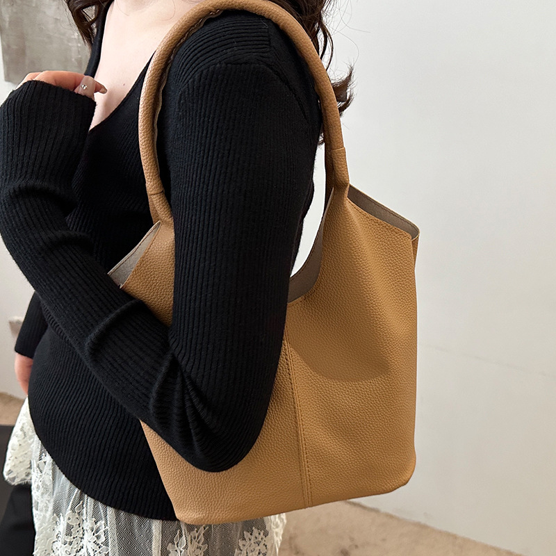 大容量托特包女2025新款新款手拎包女简约百搭时尚上班通勤单肩包