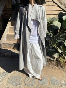 DVZ正品2026年新款立领宽松休闲百搭中长款风衣百搭外套女