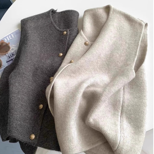 广州十三行高端女装秋装针织马甲大朗不起球毛衣深圳南油小衫上衣