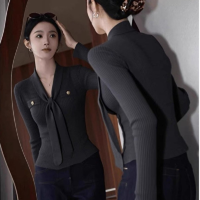 大朗毛织官方旗舰店针织衫不起球女正品毛衣广州十三行高端上衣秋