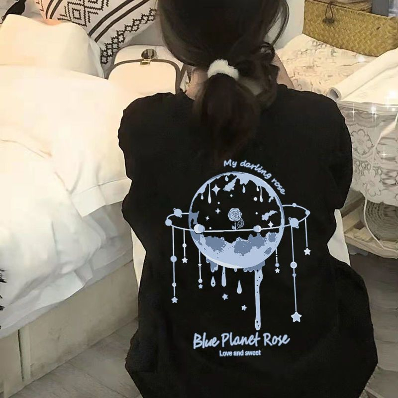 出口外贸专柜撤回尾货~美式潮牌纯棉短袖t恤男女oversize宽松上衣