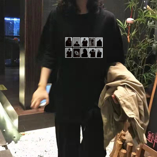 宽松情侣装 广州十三行外贸撤回 男女美式 重磅纯棉短袖 上衣 t恤夏季