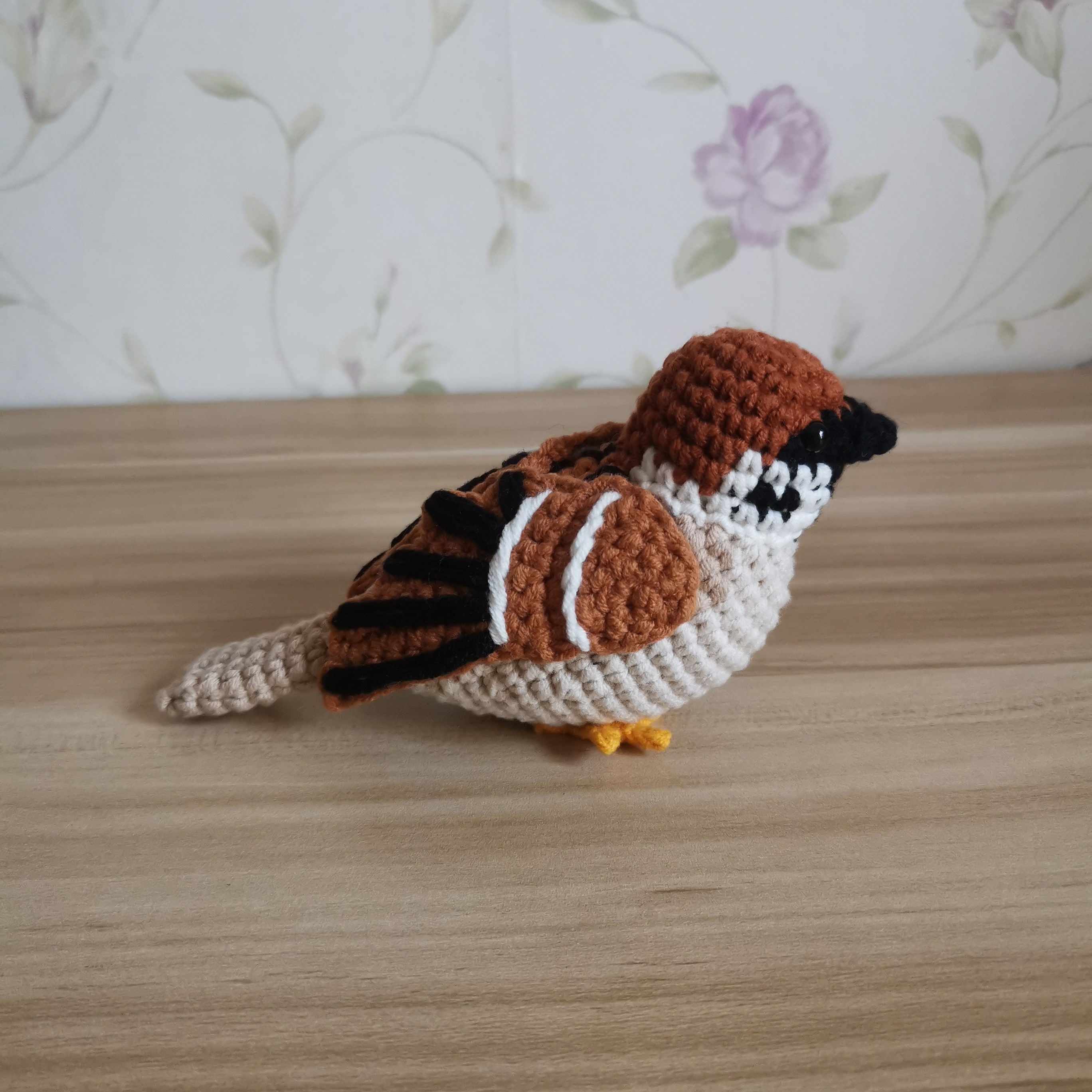 麻雀幽蓝树海原创钩针图解制作