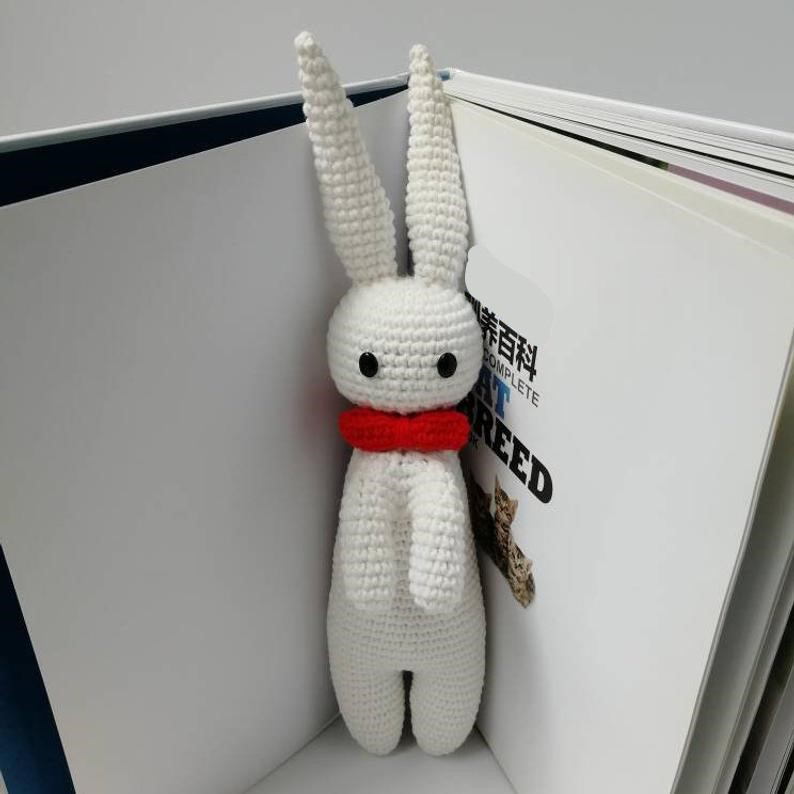 悬挂兔子小叽幽蓝树海原创钩针