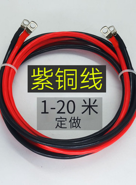 纯铜芯35 25 16 10 8平方车载逆变器1000W2000W5000瓦电瓶连接线6