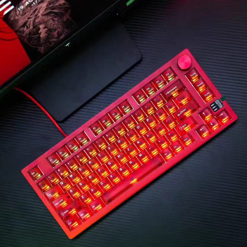 达尔优ck75pro铝坨坨RT磁轴高端电竞游戏机械键盘有线USB网咖同款