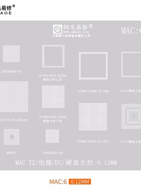 A1990 A1989 338S00267-A0 338S00466-A0 T2 CPU 植球植锡钢网