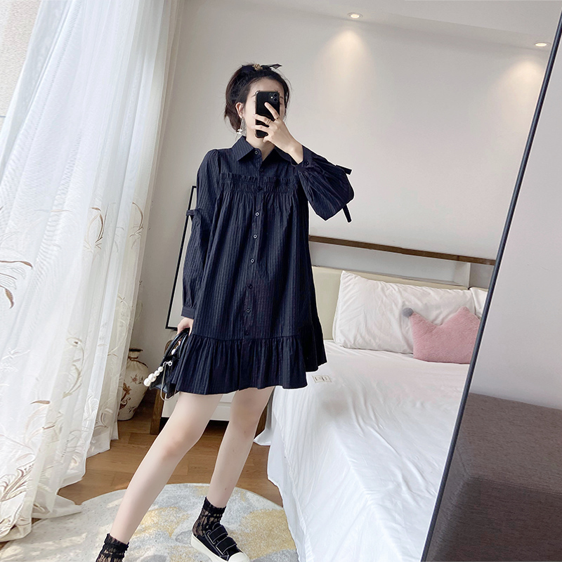 韩版大码连衣裙设计感a