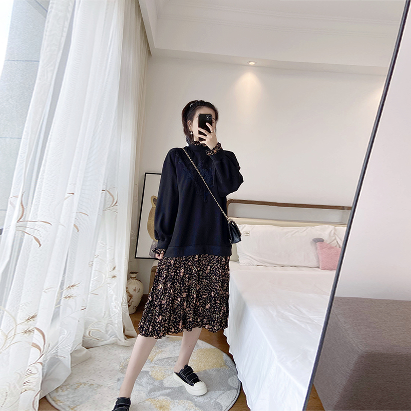 连衣裙宽松大码显瘦胖mm遮肚