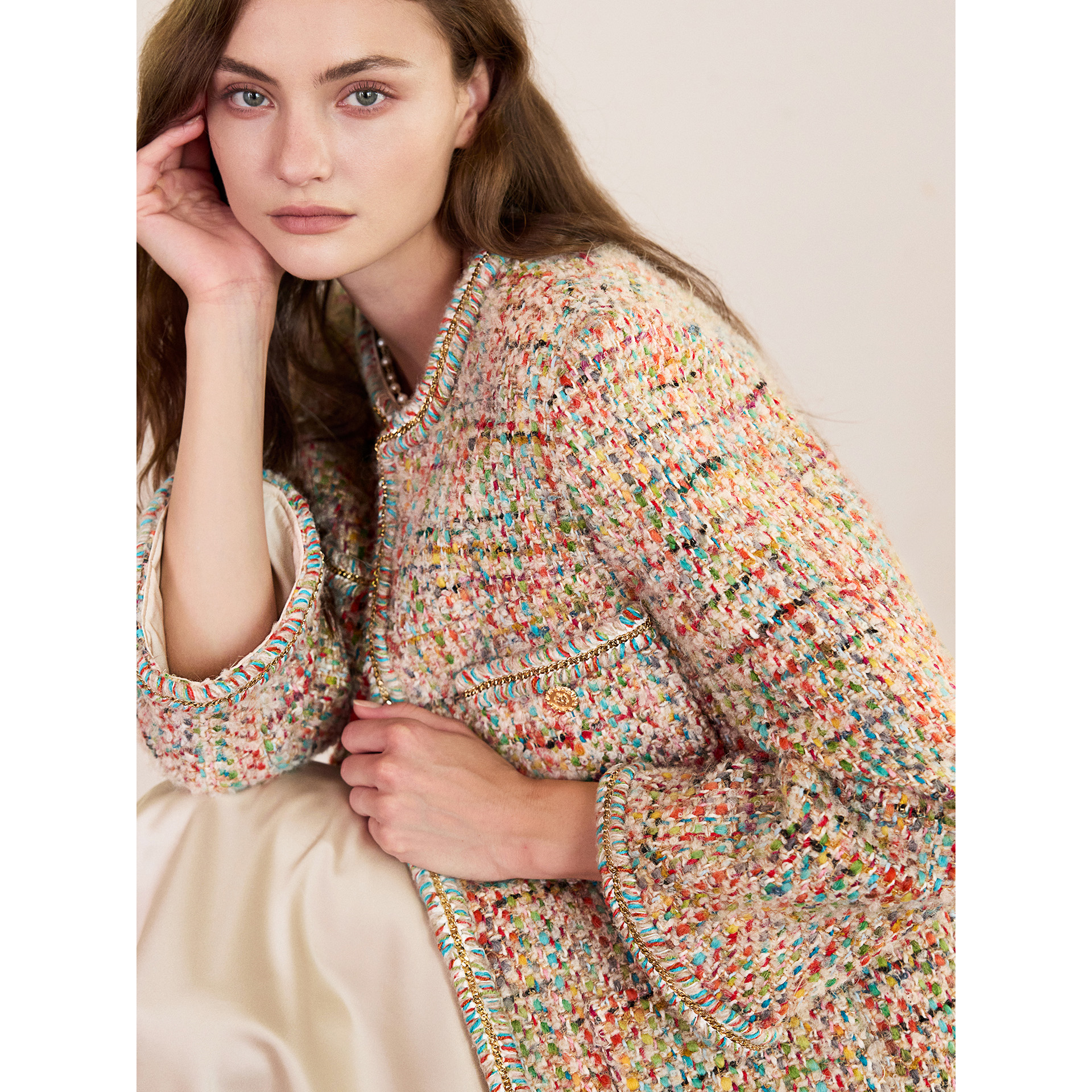 爵莱菲大码法国进口彩宝重工羊毛粗花呢小香风外套胖mm秋冬新款,女装/女士精品,常规大码外套,淘宝优惠券,粉丝福利购,淘宝优惠卷