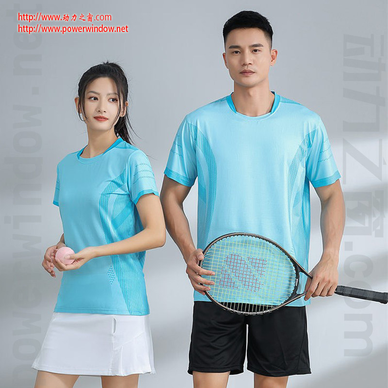 透气速干短袖运动T恤羽毛球队服