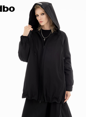 odbo/欧迪比欧连帽棉服外套女秋冬新款宽松休闲运动风衣外套上衣