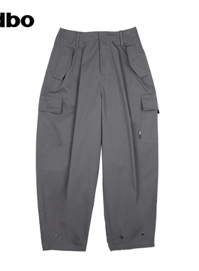 odbo欧迪比欧时尚设计宽松透气休闲裤夏新款束脚大口袋工装裤