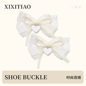 子装 可拆卸DIY甜美蝴蝶结新款 鞋 扣百搭少女心配饰时尚 饰品 洞洞鞋