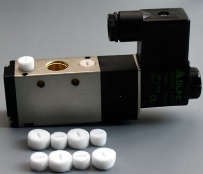 DSE01 02气动消声器电磁阀 塑料堵头1分牙白色平头 真空发生器用