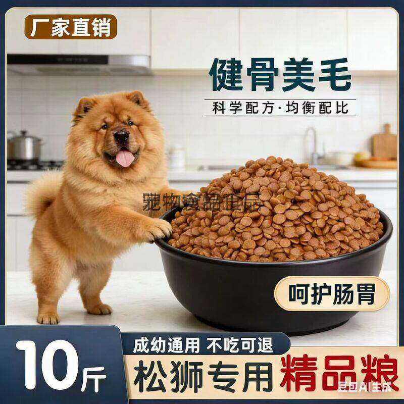 松狮犬专用大包装狗粮40斤装营养均衡配方适用成犬幼犬通用型10斤