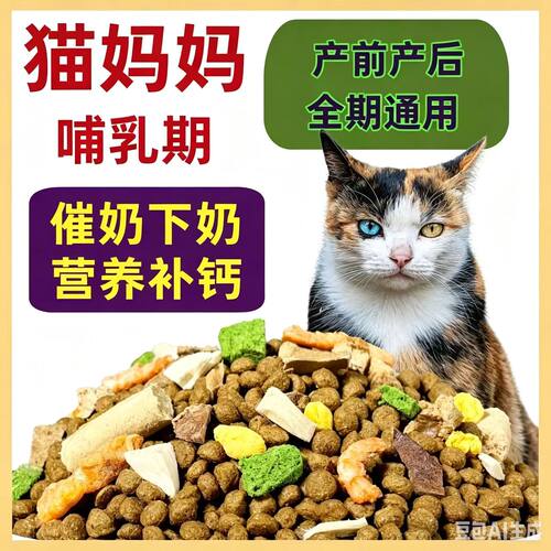 猫妈怀孕期母猫产前产后孕猫专用哺乳期猫粮5斤40斤催奶大小通用