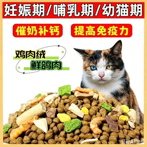 猫妈猫咪怀孕期母猫产前产后哺乳期猫粮5斤10斤催奶下奶.大满月后