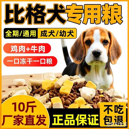 比格犬专用犬粮成犬大包装便宜40斤10斤幼犬狗粮通用型