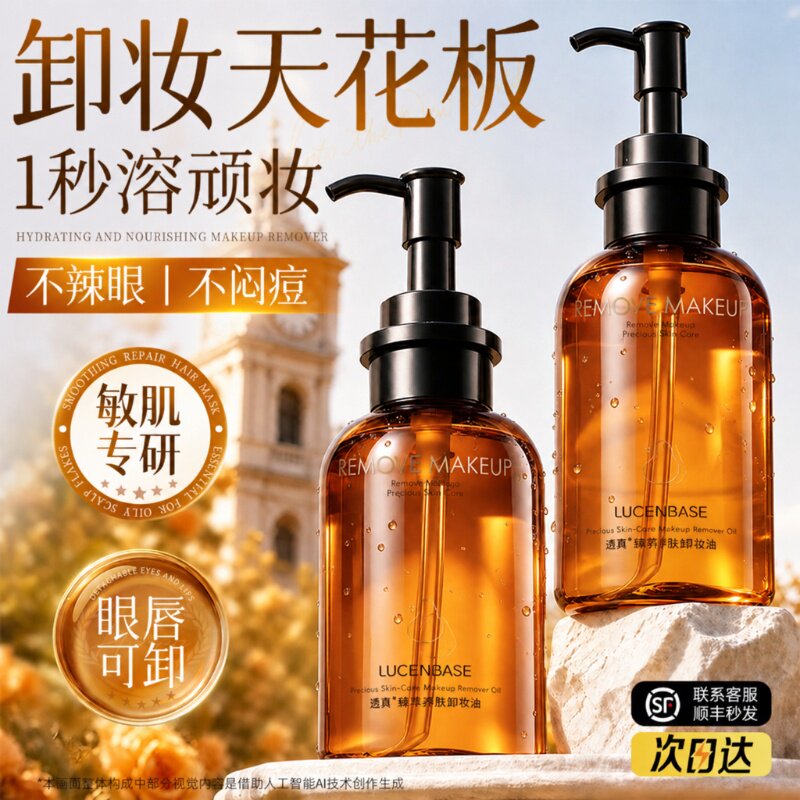 卸妆油眼唇脸三合一养肤水膏温和深层清洁细致毛孔女官方品牌正品