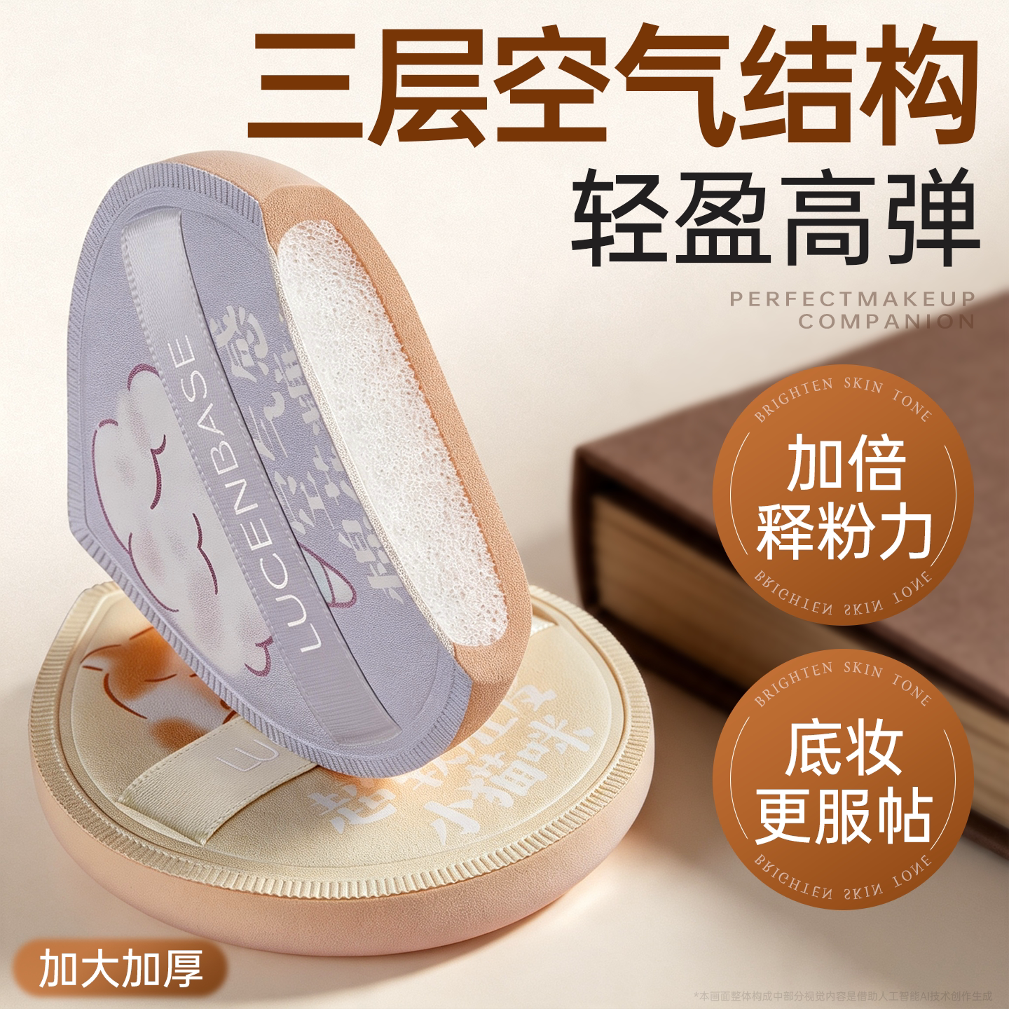 化妆师推荐+商超爆款！粉扑第1名图片