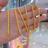 百搭平替链子小鱼款 黄金包银项链爆款 小鱼素链时尚 锁骨链送女友