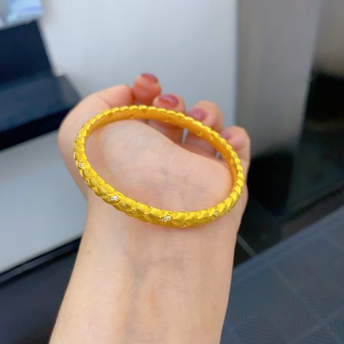 黄金包银手镯女款时尚气质款