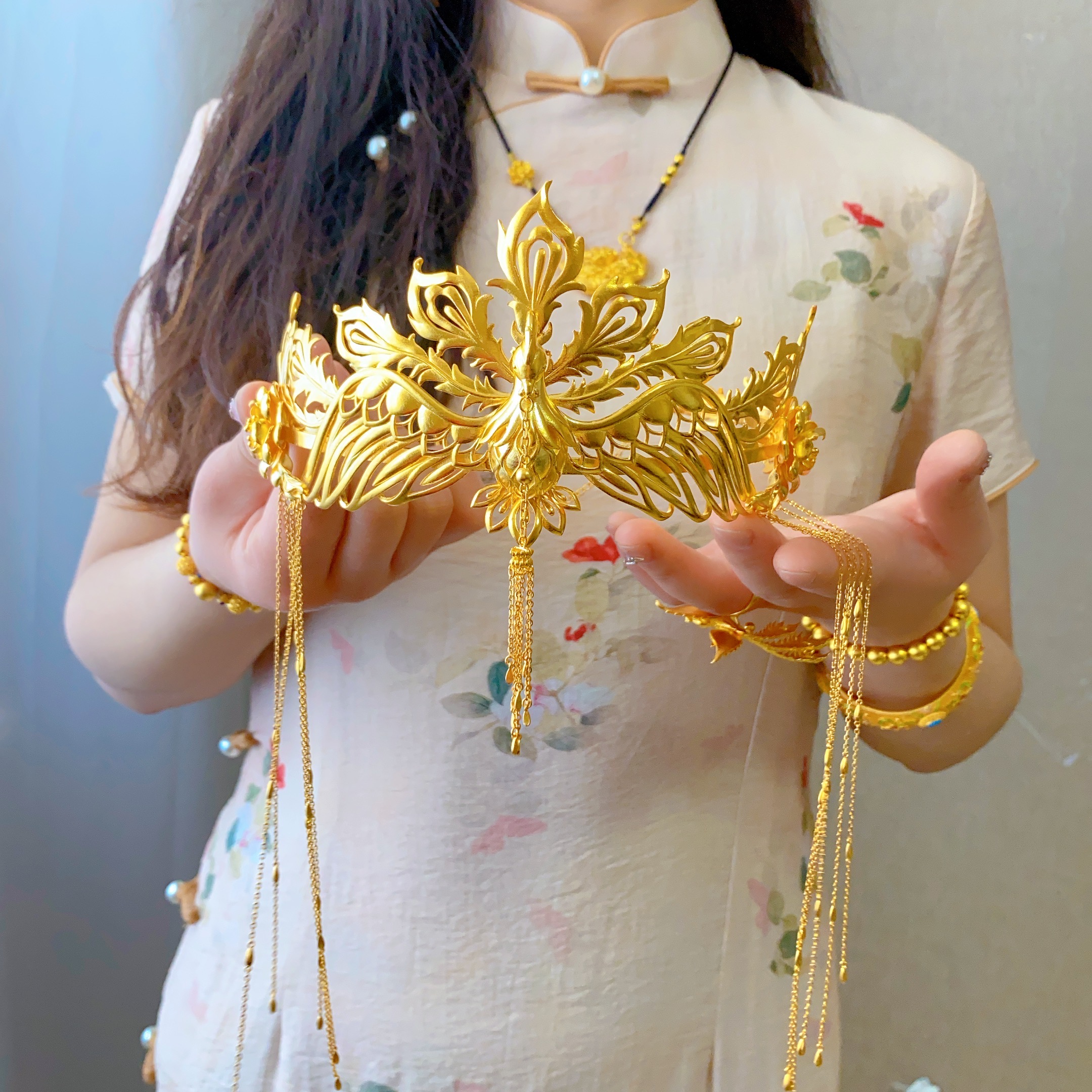 金包银凤冠霞帔头饰结婚婚嫁三金