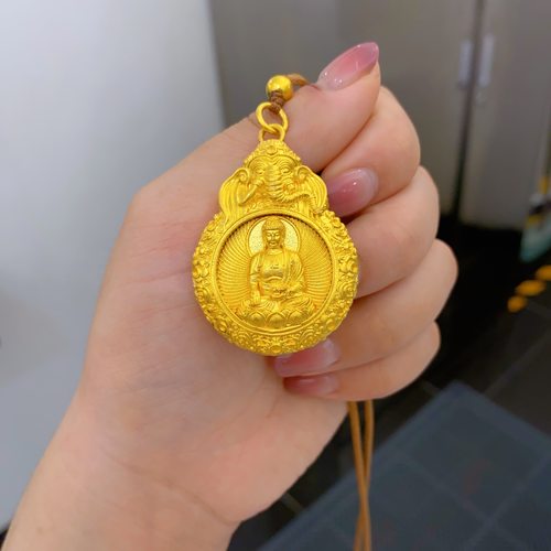 黄金包银吊坠女款时尚气质款