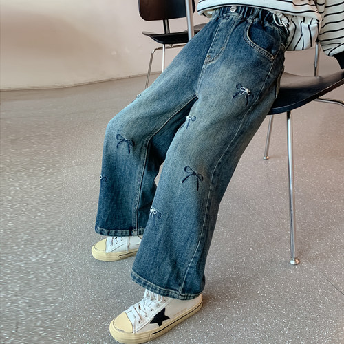 女童牛仔裤2025春秋新款