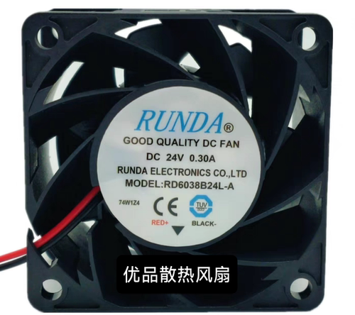 RD6038B24L-A 全新RUNDA  24V 0.30A 6038 6CM轴承变频器散热风扇