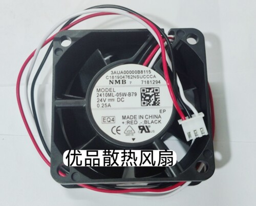 全新NMB 2410ML-05W-B79 24V 0.25A 60*60*25MM 6025变频器风扇