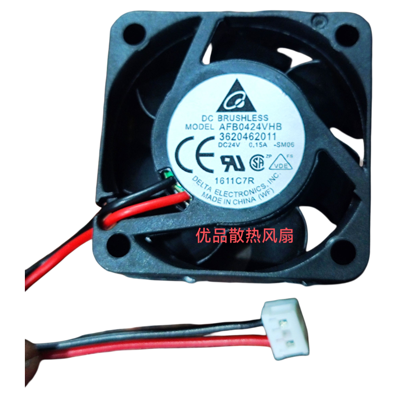 AFB0424VHB 全新原装台达4015 24V 0.15A 双轴承变频器散热风扇