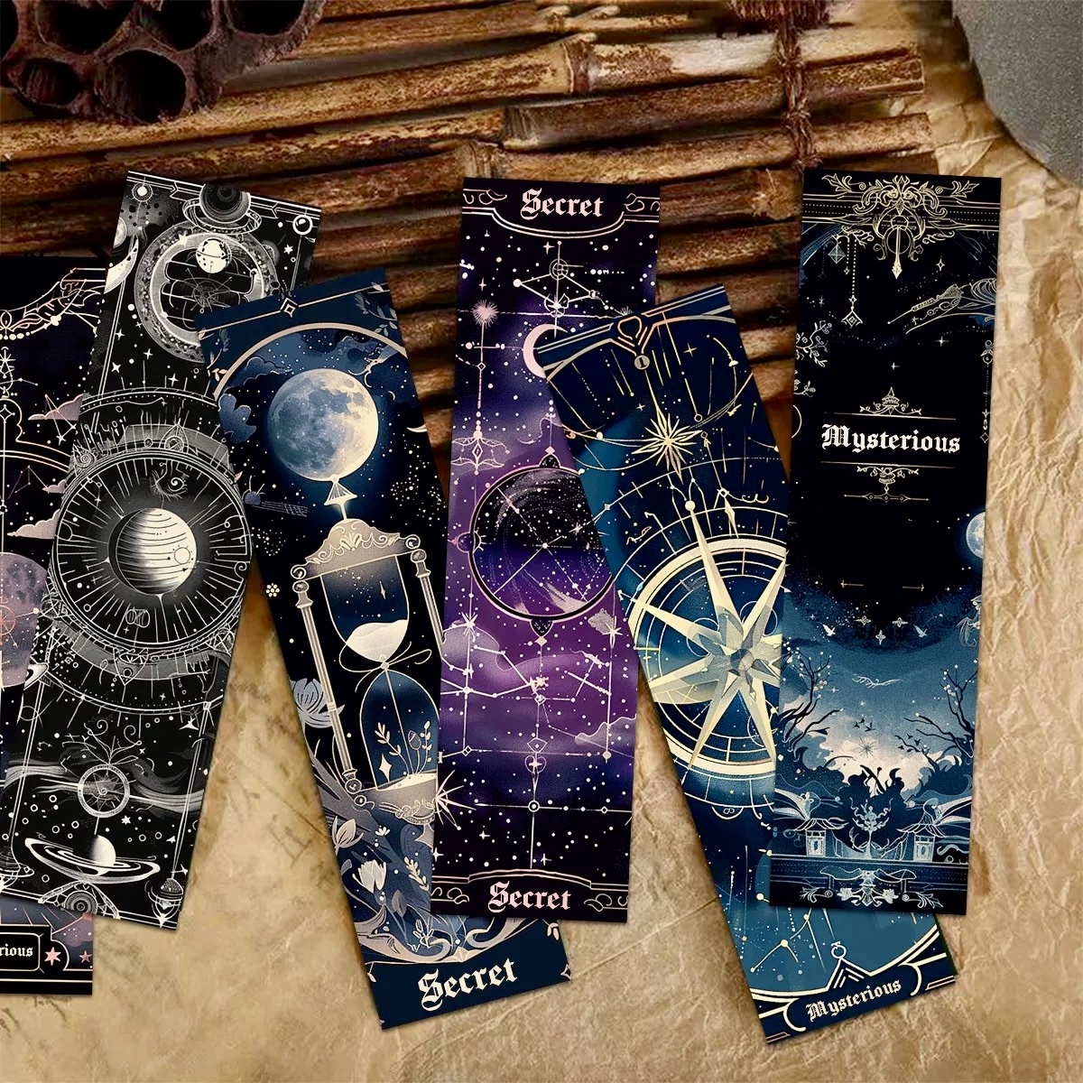 星空塔罗书签精美高级感节日礼星球月亮便签卡片书籍阅读标记装饰