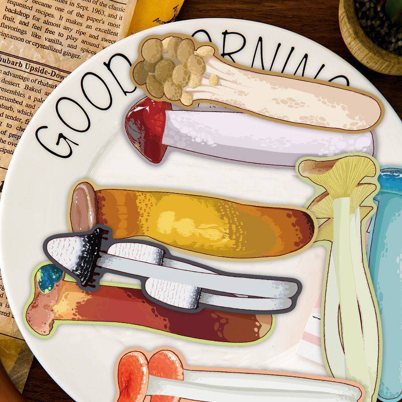 多彩蘑菇书签DIY装饰学生礼物