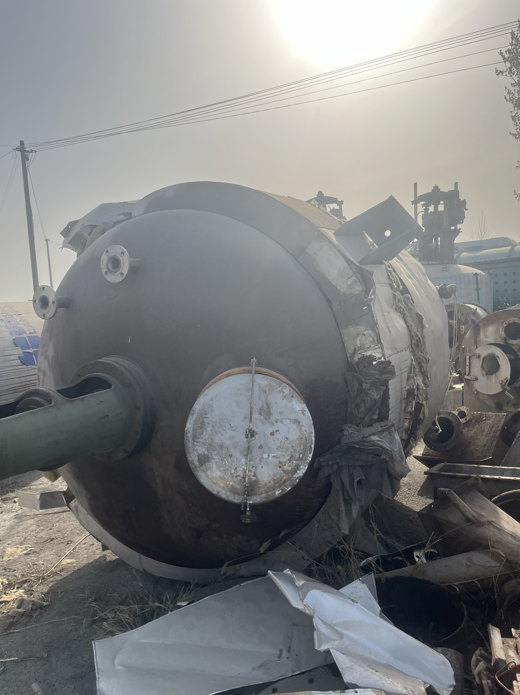 二手5000L反应釜闲置处理价格便宜多台可选其他电加热反应釜等