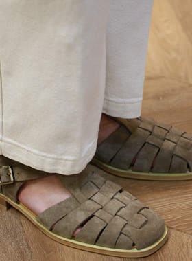 壹植×廓尔喀Gurkha凉鞋夏季英伦手工编织百搭透气休闲罗马凉鞋男