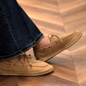 低帮渔夫英伦亚麻草编系带休闲真皮鞋 ZEYIMAKE壹植复古帆船鞋 夏季