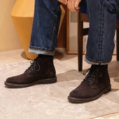 沙漠短靴冬季 ZEYIMAKE壹植马丁靴男英伦反绒皮高帮靴男士 复古工装