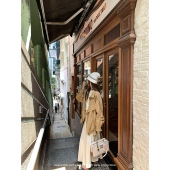 两色翻领复古皮衣外套女定制拉链做旧长款 aaaaxbbb 烟熏旧式 大衣