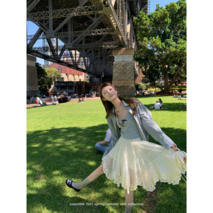 aaaaxbbb 花边缎光裙百搭多层中长裙韩系小众半身裙女 雨日速写簿