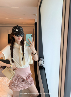 aaaaxbbb 冰岛因子 巨舒服四色打底t恤时髦小众tee宽松贝壳扣短袖