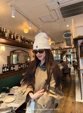 aaaaxbbb 安别塔日记 两色编织皮领短款风衣外套拼接设计夹克上衣