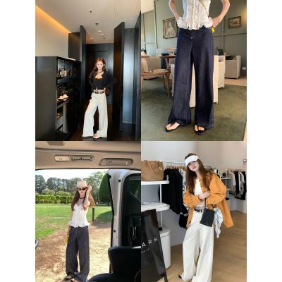 aaaaxbbb水洗牛仔棉长裤休闲裤