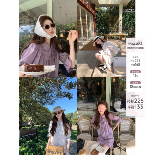 苎麻镂空娃娃领衬衫 春天 设计感花边短裙两件套女 苏莉 aaaaxbbb