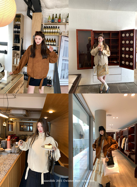 aaaaxbbb Autumn主调 两色定染翻领腰带外套重磅面料短款上衣女秋