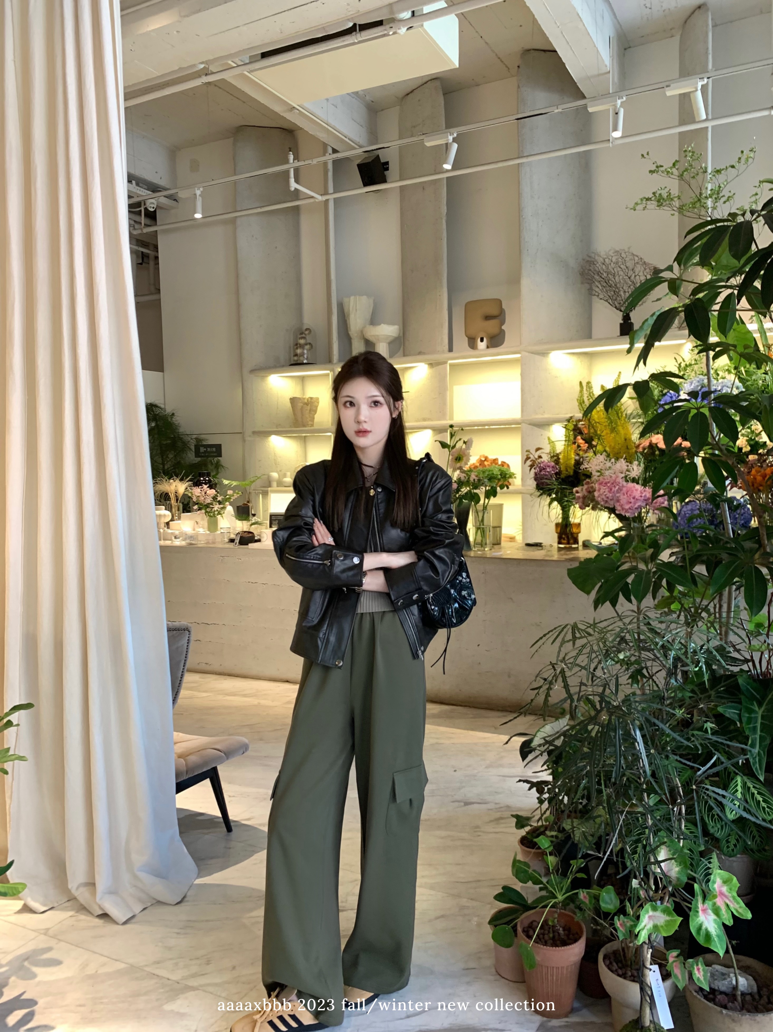 aaaaxbbb卫裤长裤宽松休闲百搭女