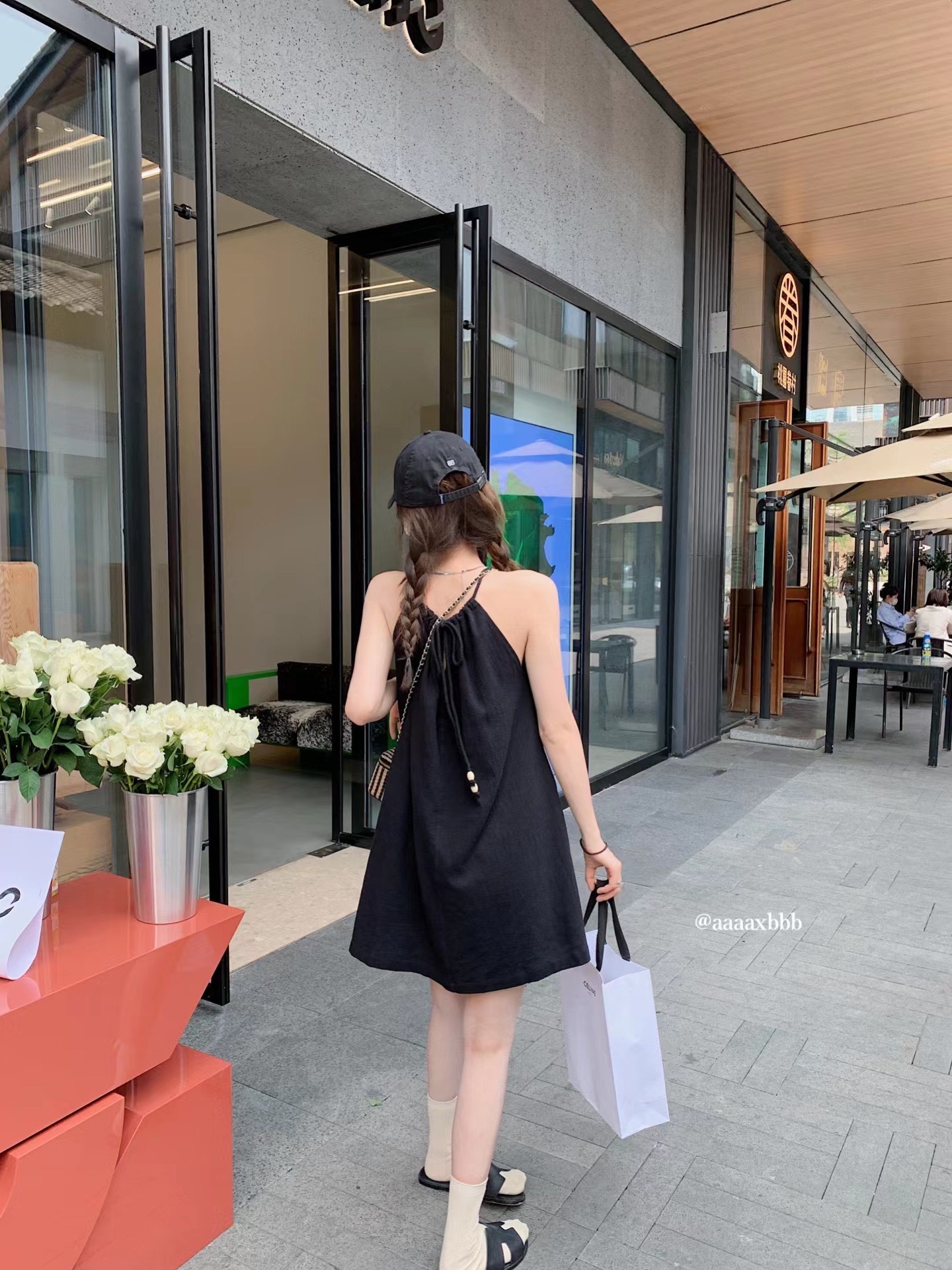 吊带裙通勤纯色黑色无袖