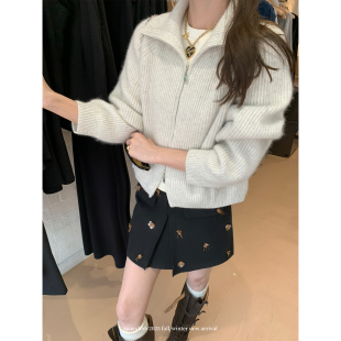 裤 aaaaxbbb 显瘦西装 设计感钉珠羊毛短裙休闲百搭短裤 女 杜林晚宴