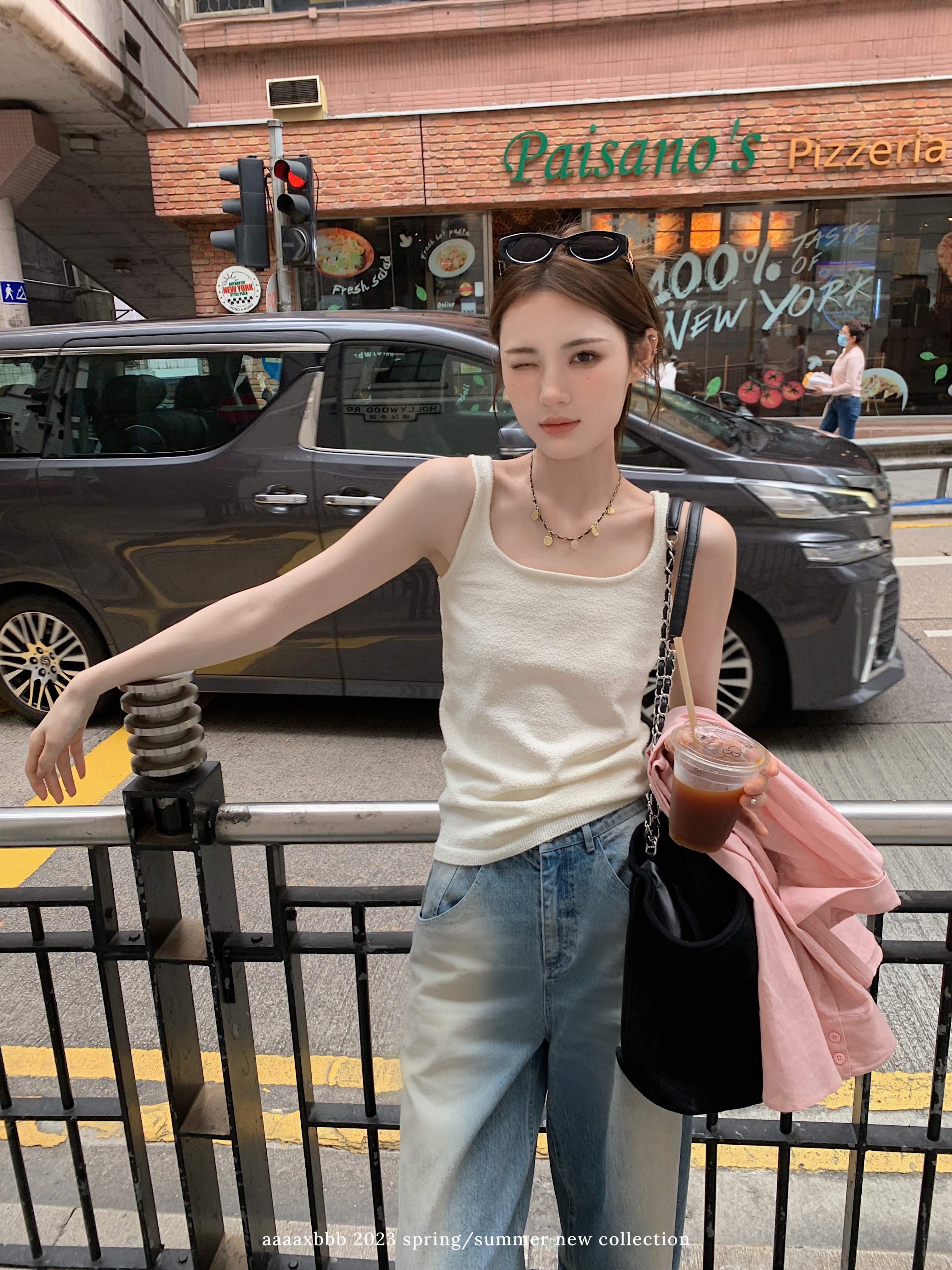 无袖修身舒适显瘦两色针织背心